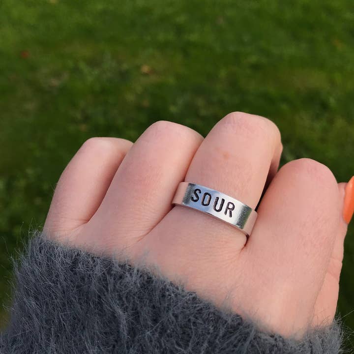 Black Tied - Wholesale Band/Stacked Ring - Olivia Rodrigo Ring | Any Song or Customized