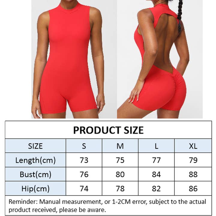 Sodalemon - Wholesale Unitard – Women′s - Women High Support Backless Sport Jumpsuit5