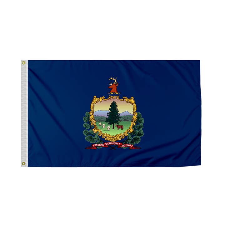 AGAS Vermont State Flag 6x10 ft - Printed 200D Nylon for wholesale by AGAS MFG INC