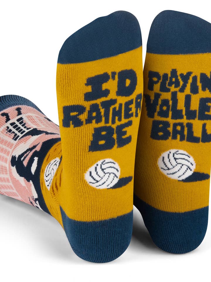 I'd Rather Be Playing Volleyball Socks for wholesale by Lavley