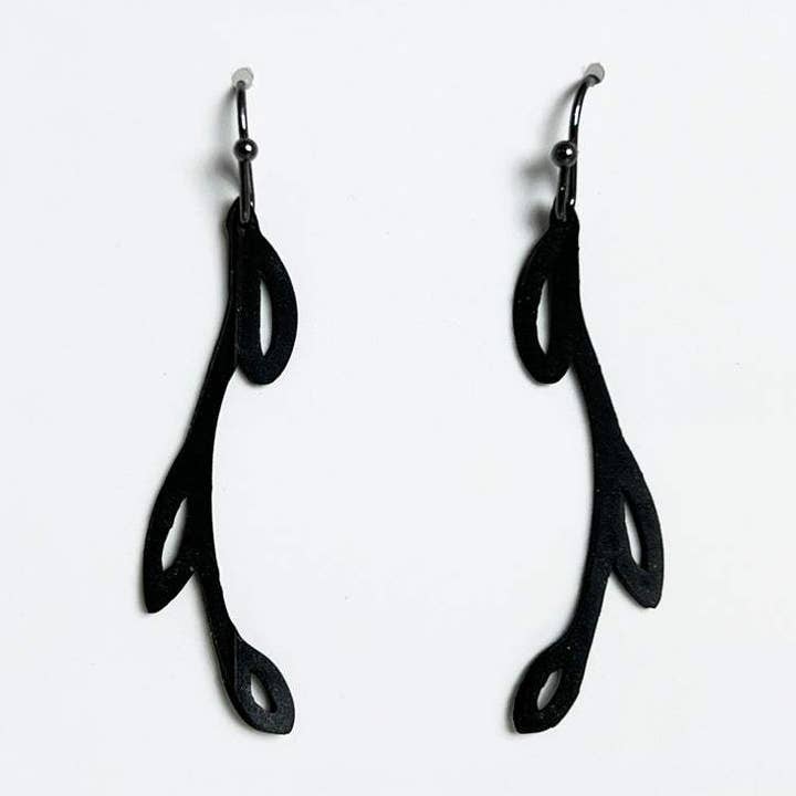 Sweet Ivy Bicycle Tube Earrings for wholesale by Kaden & Kai