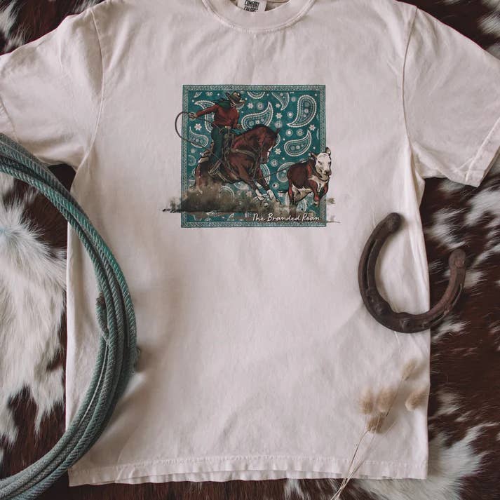 Blue Paisley Breakaway Tee for wholesale by The Branded Roan