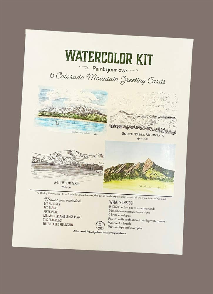 Madrona Press - Wholesale DIY Craft Kit - Watercolor Greeting Card Kit - Mountain 6 Cards 3