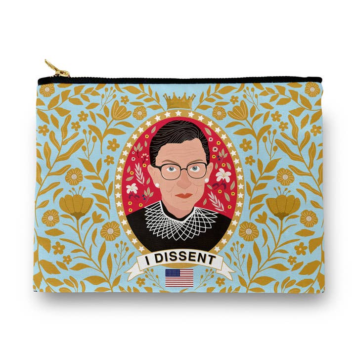 RBG Ruth Bader Ginsburg - I Dissent Amenity / Cosmetic Bag for wholesale by Naked Decor