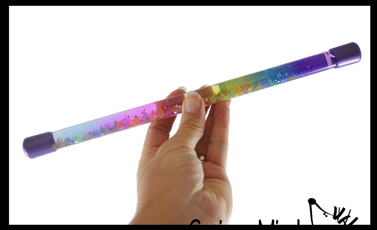 Curious Minds Toys - Wholesale Fidget Toy - Kids - 1 Glitter Baton - Twirling Wand for Dance, Parties, Liquid M3