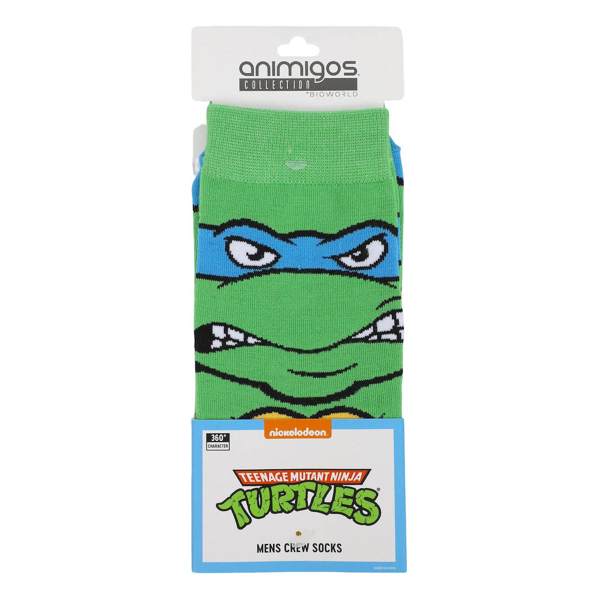 Bioworld Merchandising - Wholesale Socks - Men's - Teenage Mutant Ninja Turtles Leonardo Animigos Men's Crew Socks4