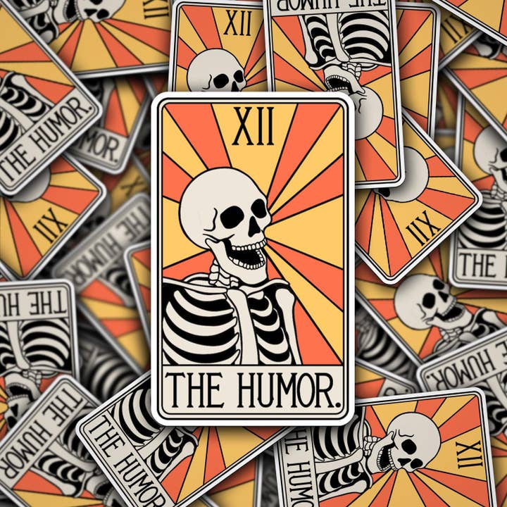 Autocollant en vinyle The Humor Tarot pour la vente par Simply Toni Treasures