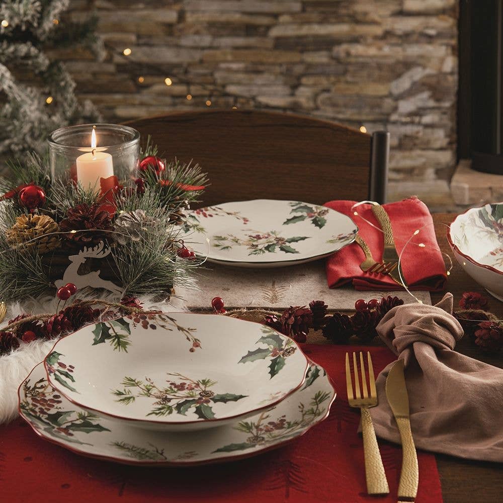 VdE Tivoli 1996 - Wholesale Serving Plate - VINTAGE XMAS DEEP PLATE 22.5CM PORCELAIN1