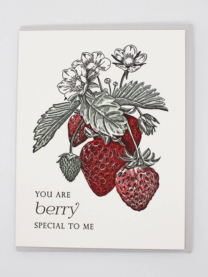 Tu es très spécial(e) pour moi Carte d'amitié Letterpress pour la vente par Rust Belt Love Paperie