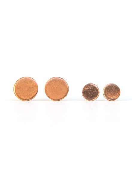 Lupe Copper Stud Earrings for wholesale by Fair Anita