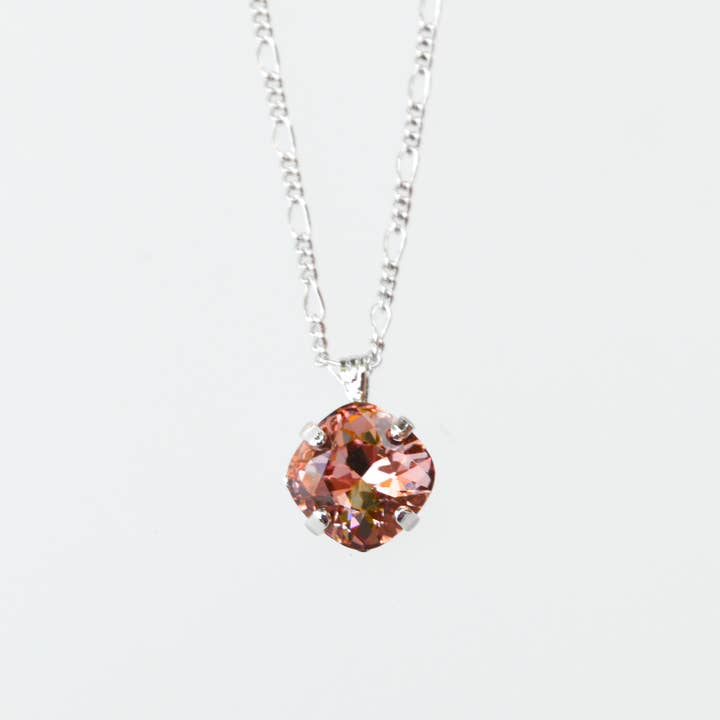 Blush Rose Cushion Cut Necklace | Katora for wholesale by katora jewelry
