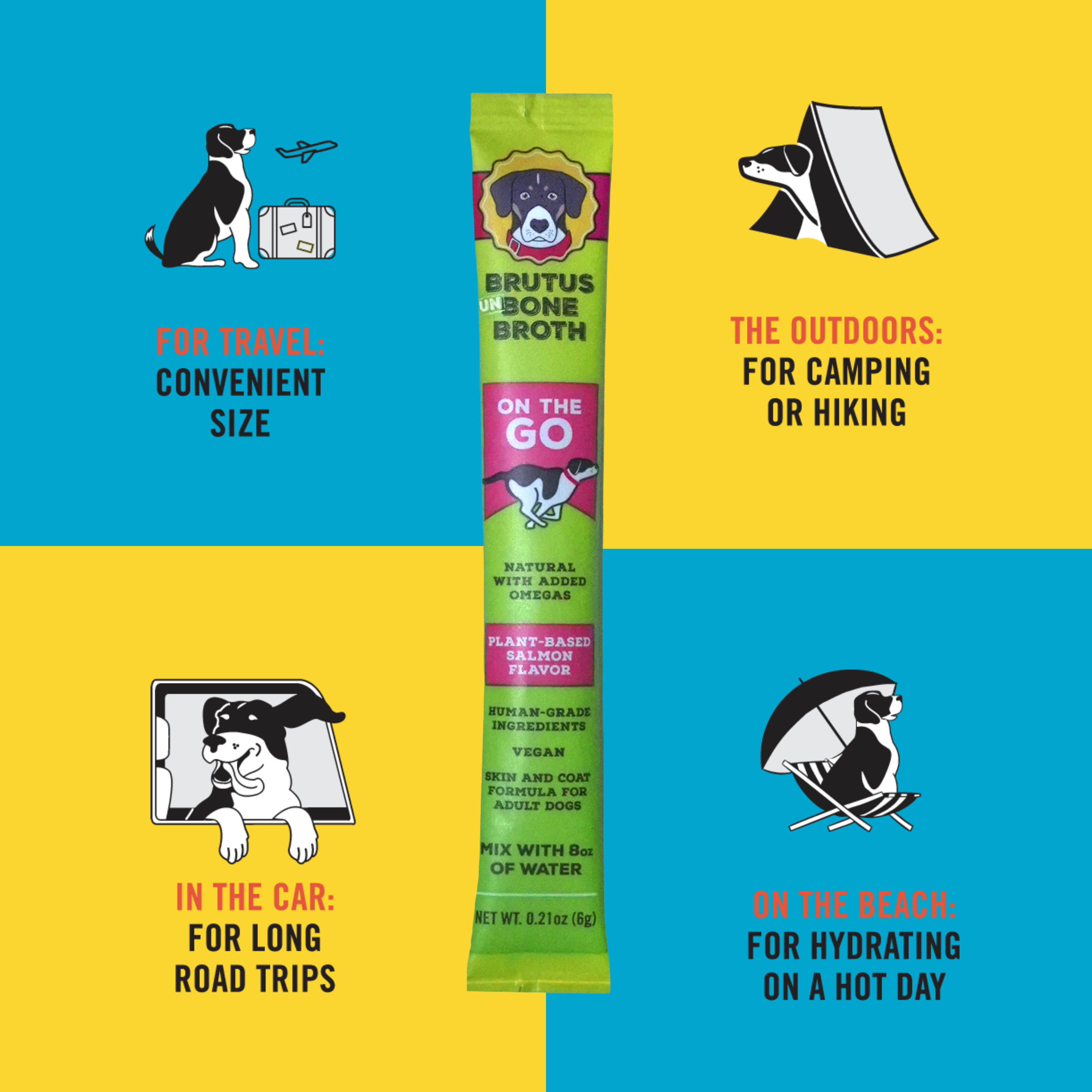 Brutus Broth - Wholesale Pet Food - Dog - Brutus Broth Instant Vegetable (Salmon Flavor)1