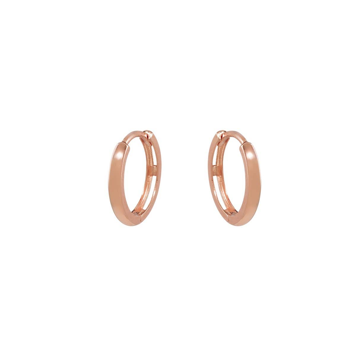 Ofina Jewelry - Wholesale Huggie Earrings - Solid Gold Thin Huggies - PAIR0