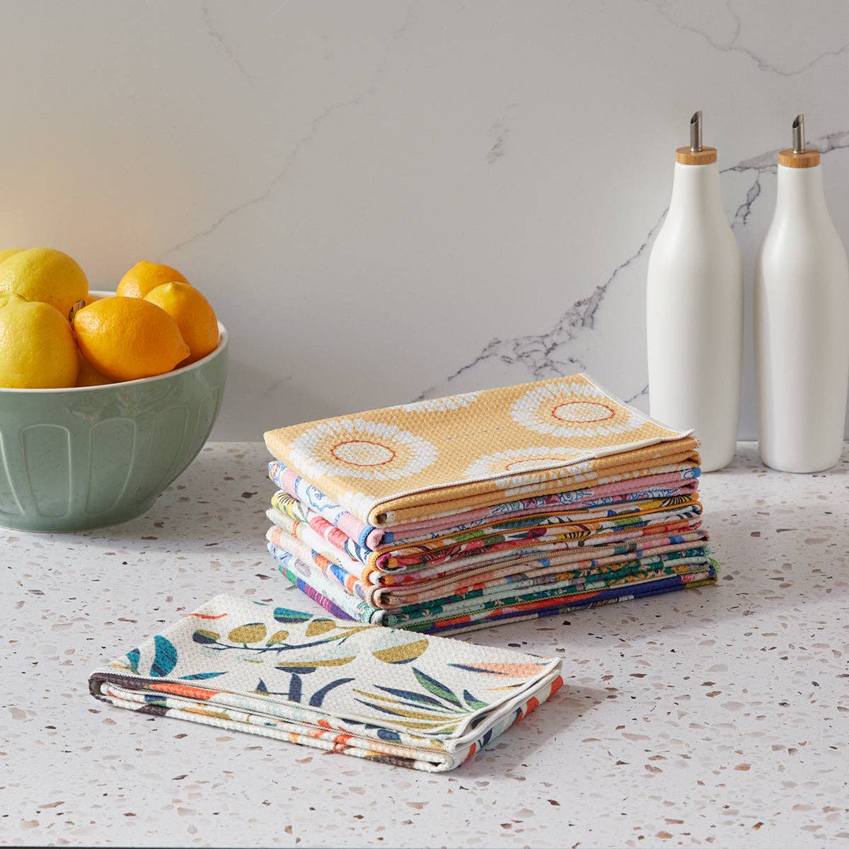 WerkShoppe - Wholesale Tea Towel - Colorful Leaves Microfiber Kitchen Towel3