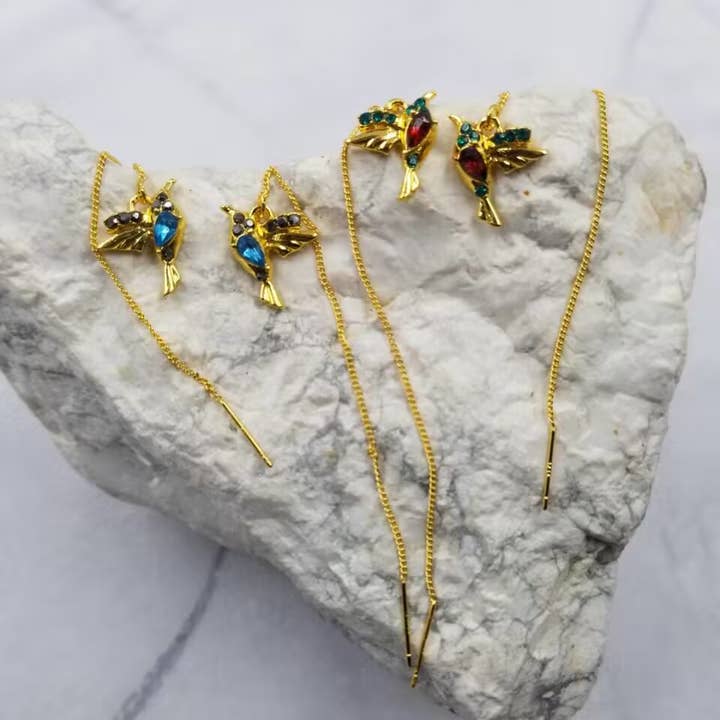 Crystal Hummingbird Earrings for wholesale by The Pretty Jewellery