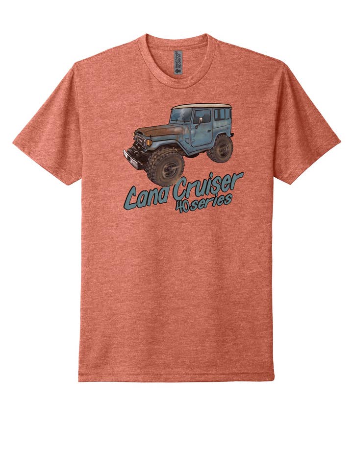 Land Cruiser 40 Series Patina T-Shirt | Vintage FJ40 Art | Battle Born Clothing for wholesale by Battle Born Clothing and Print