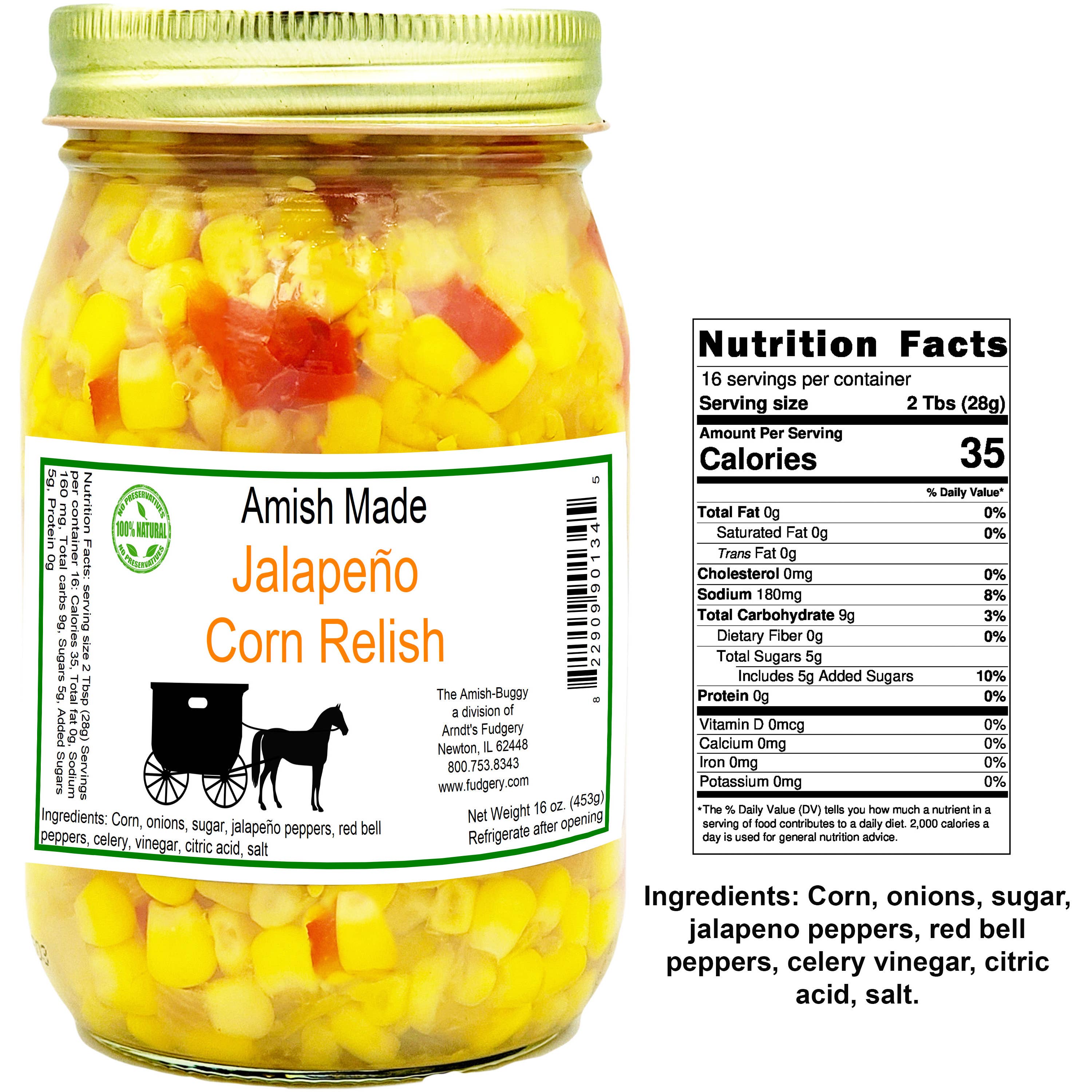 Arndt's Fudgery LLC - Wholesale Pickled Vegetables - Amish Pickled Vegetables & Eggs 16 oz. Jar21
