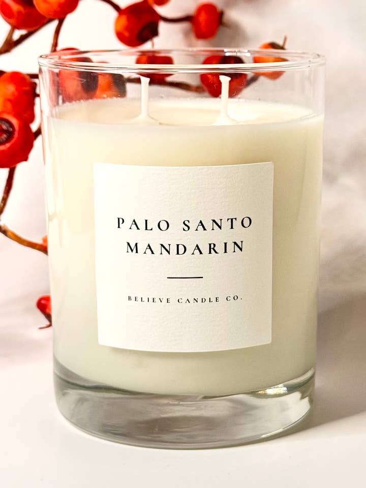Palo Santo Mandarino per la vendita all'ingrosso da parte di Believe Candle