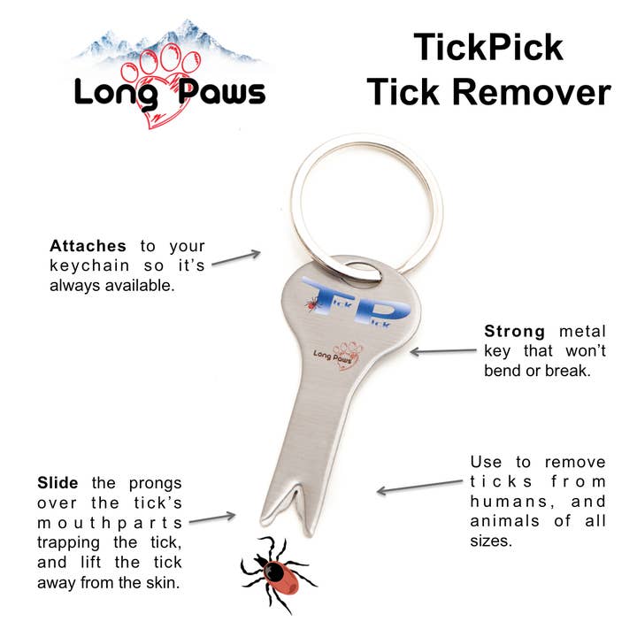 Long Paws – wholesale Pet grooming tool – Dog – TickPick - Portable Tick Remover2