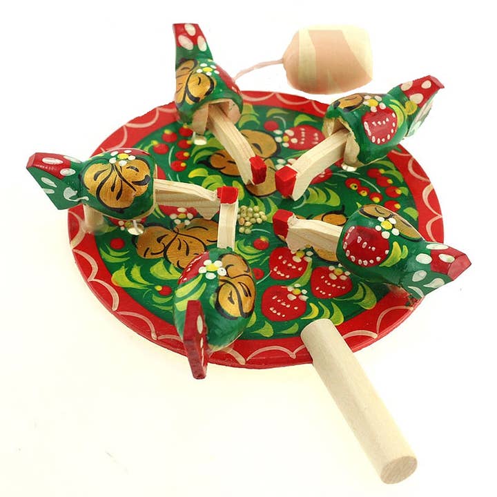 GSZ corporation DBA Gabriella's Gifts - Wholesale Wood Toy - Kids - Hand Painted Wooden Pecking Chickens Hens Toy2