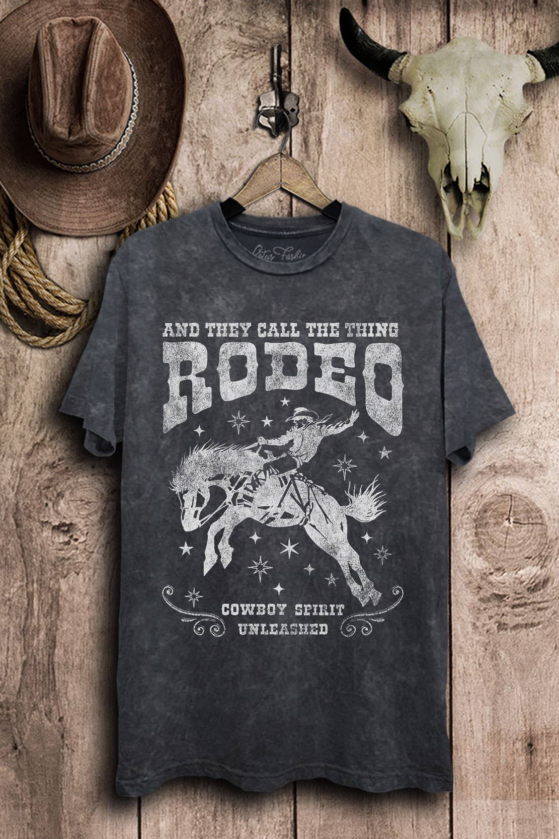 Lotus Fashion Collection - Wholesale Screen Printed T-Shirt - Women's - And They Call The Thing Rodeo Western Graphic Top6