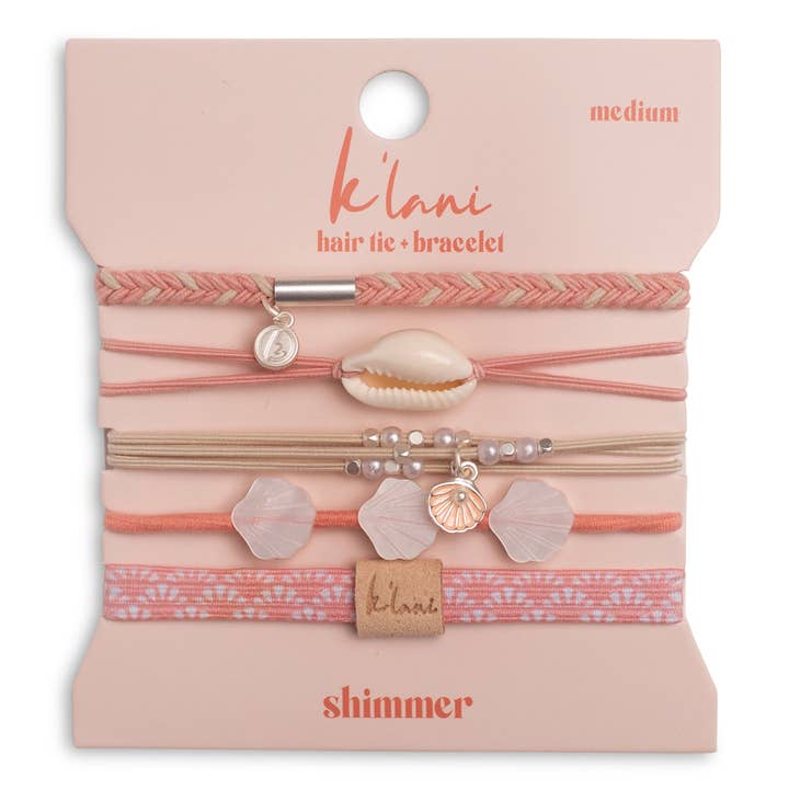K'Lani hair tie bracelets - Wholesale Jewelry Set - Shimmer Hair Tie Bracelets