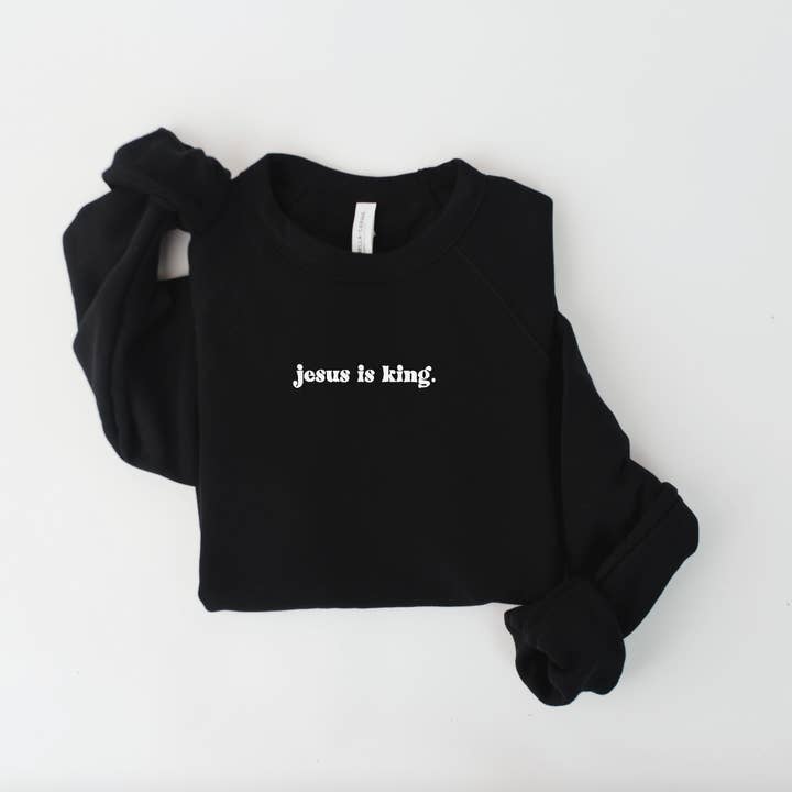 Jesus is King Women's Graphic Sweatshirt Pullover for wholesale by SBG Co.
