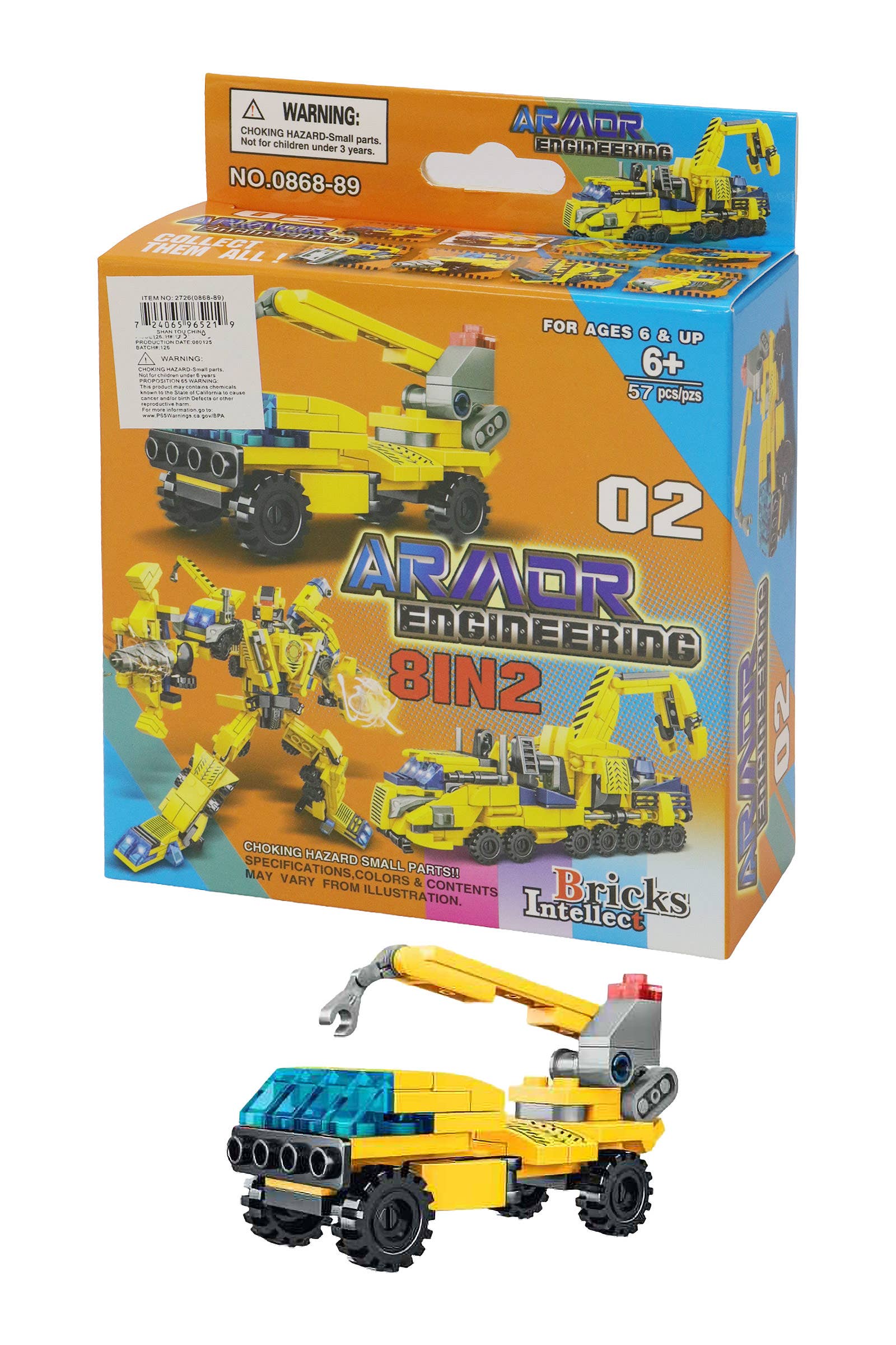 ASSORTED Construction Vehicle Diy Building Block - 8 Box for wholesale on Faire11