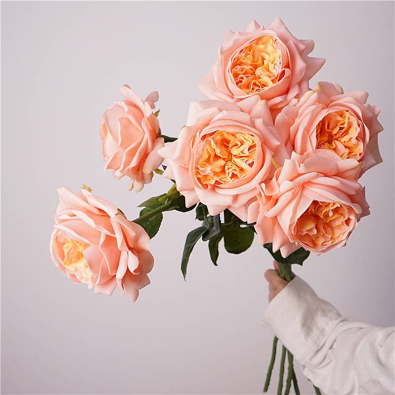 Angel Isabella - Wholesale Artificial flowers - 27"-Lux Faux Juliet Rose-Moisturizing Finish-5"Bloom6