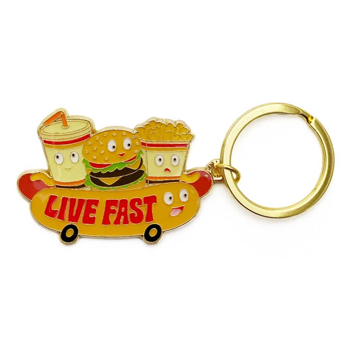 Live Fast Keychain for wholesale by Lucky Horse Press