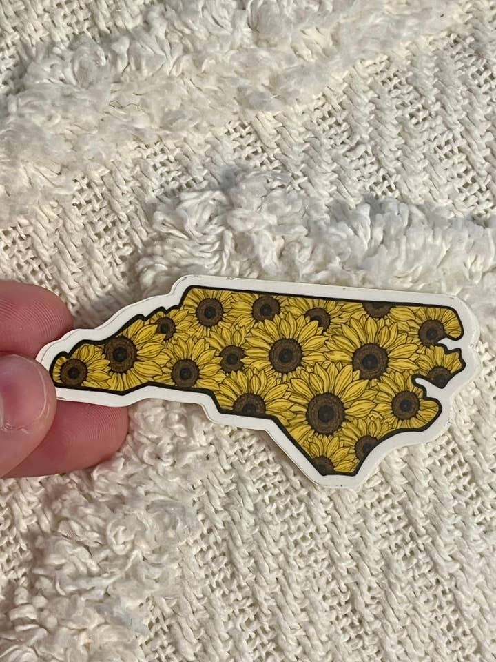 North Carolina Sunflower Sticker for wholesale by ON THE GO Studio