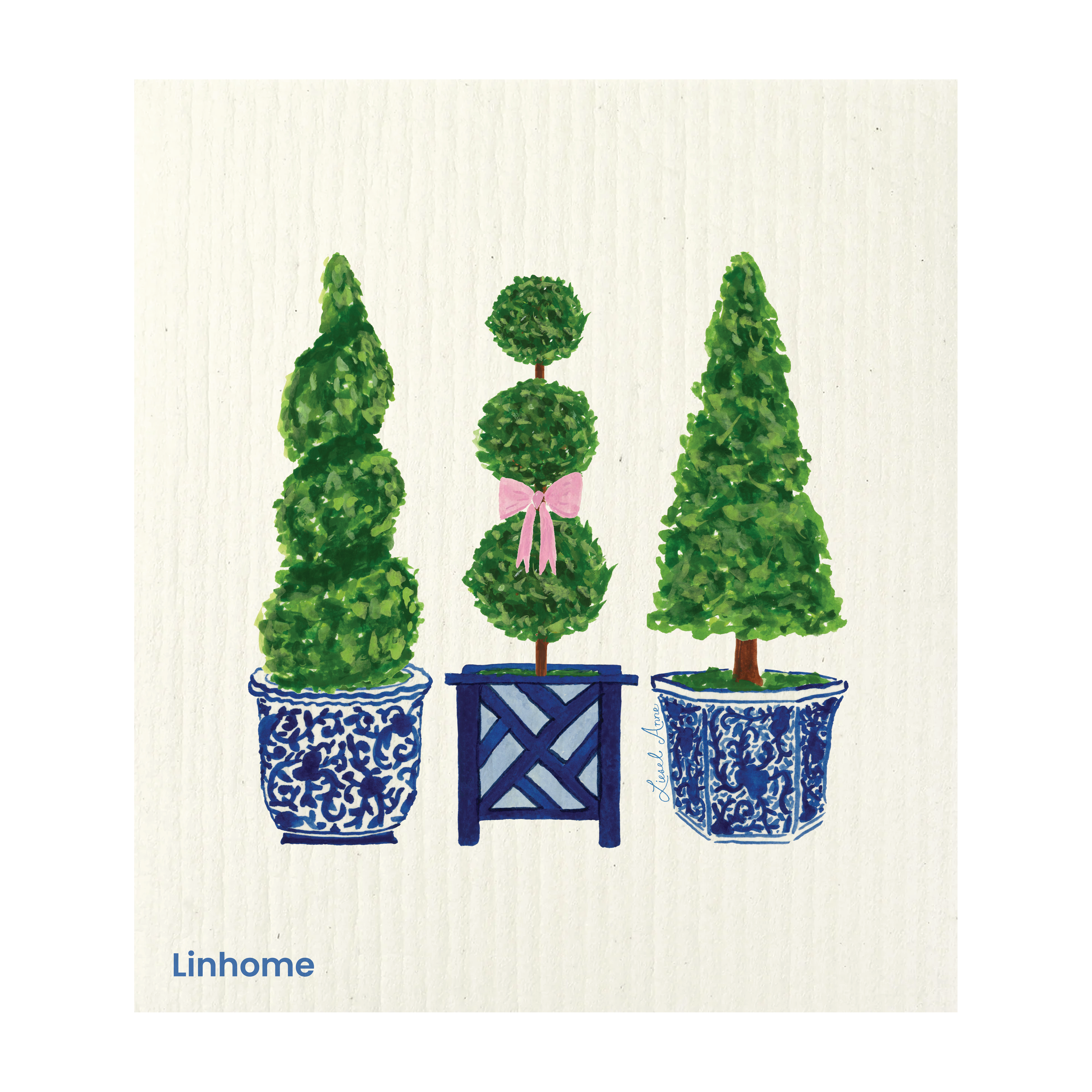 Linhome - Wholesale Dishcloth - Blooming Garden – Linhome x Liesel Anne Swedish Dishcloths - 5 Pack5