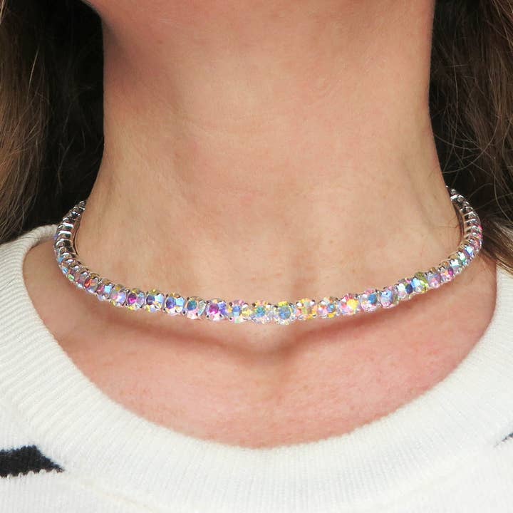 Luce Borealis Collana Choker Tennis mit Zirkonia AURORA BOREALE für den Großhandel von Daemon srls