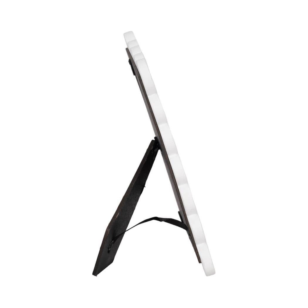 White Photo Frame - Resin with Decorative Scalloped Edge for wholesale on Faire7