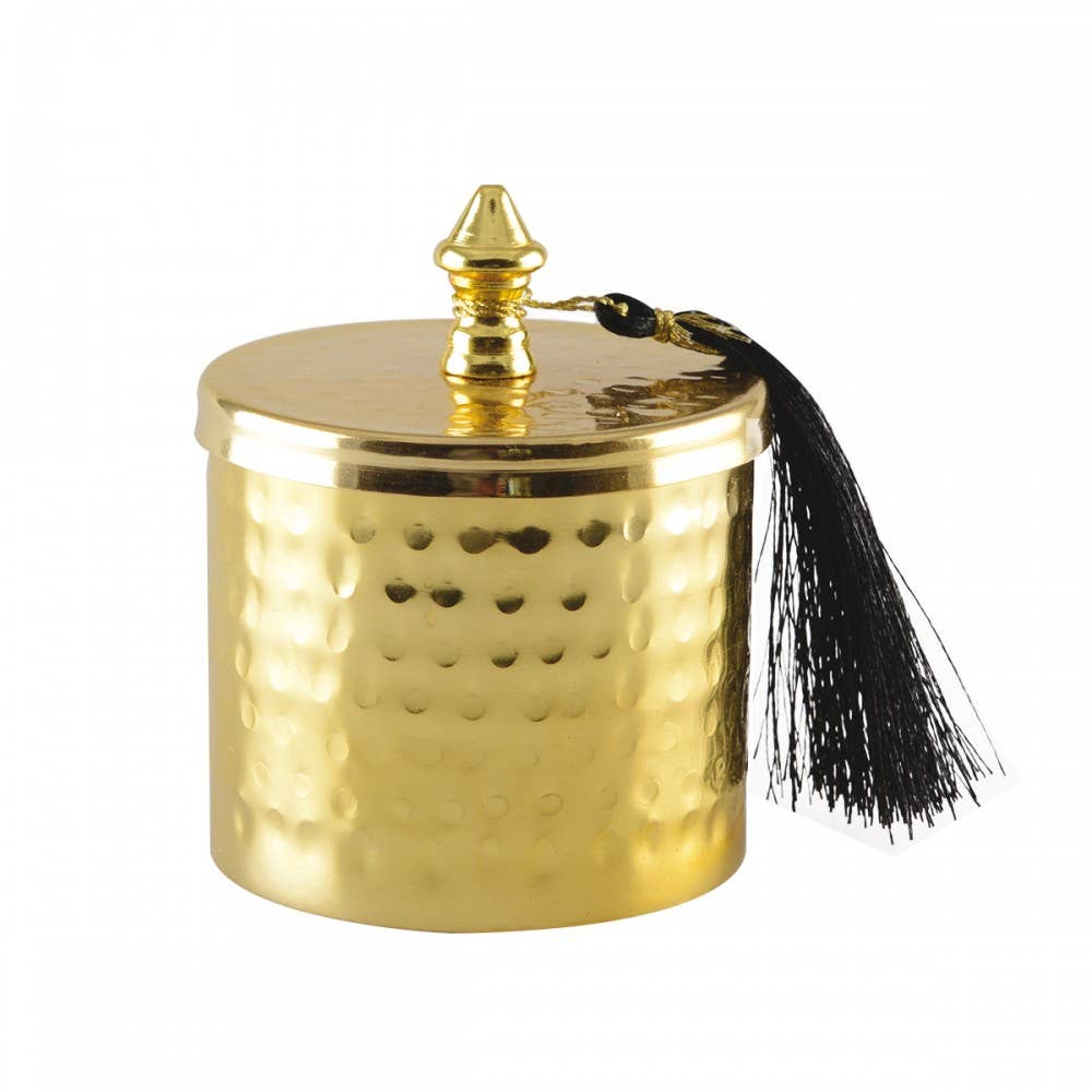 AULICA - Wholesale Canister - Hammered golden box 8x10cm