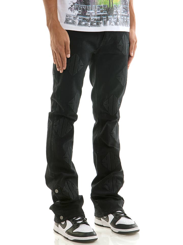 KDNK - Wholesale Jeans - Men's - EMBROIDERY FLARE JEANS3