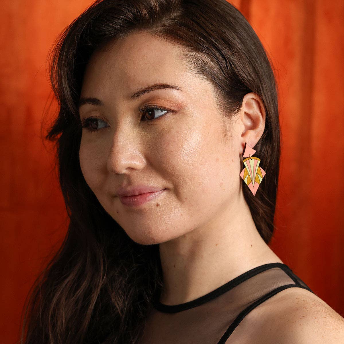 Le Chic Miami - Venta al por mayor Pendientes colgantes - Pendientes colgantes Art Deco Statement de Tiffany1