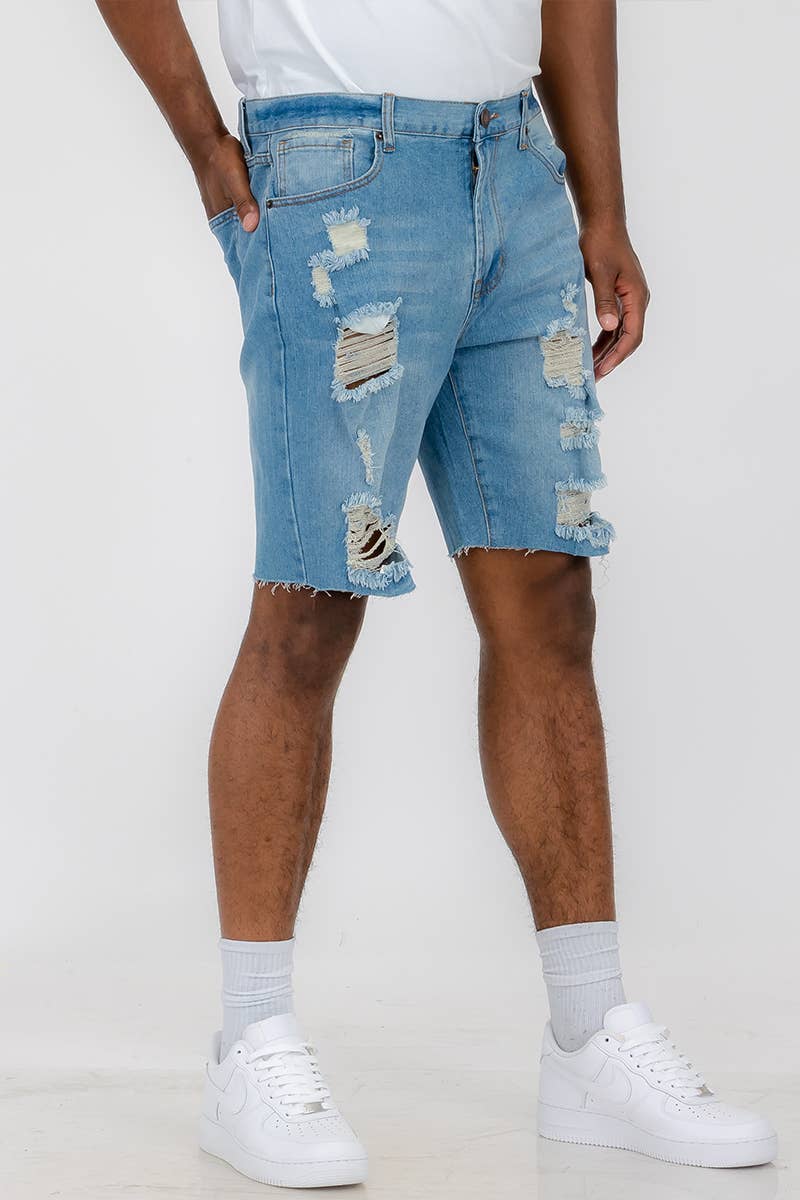 WEIV - Wholesale Shorts - Men's - Mens Distressed Denim Shorts13