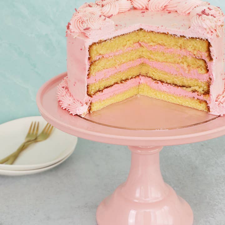 Joyeux Company - Wholesale Cake stand - Melamine Cake Stand Large- Peony Pink 11.5 inch1