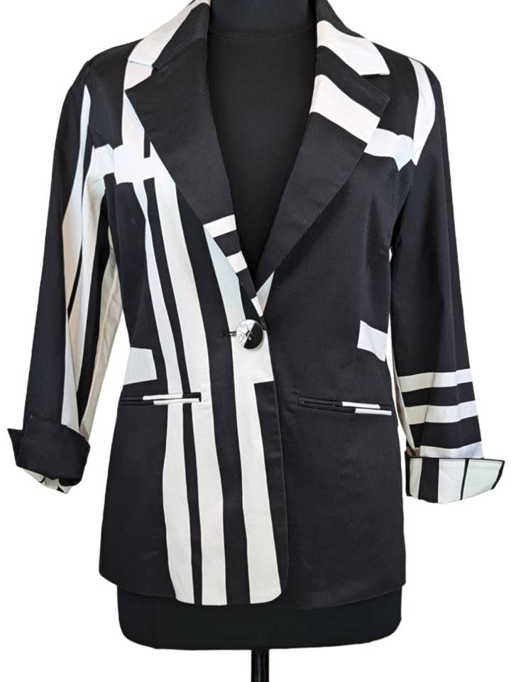 Mod Zwart & Wit Blazer voor wholesale door ZYM