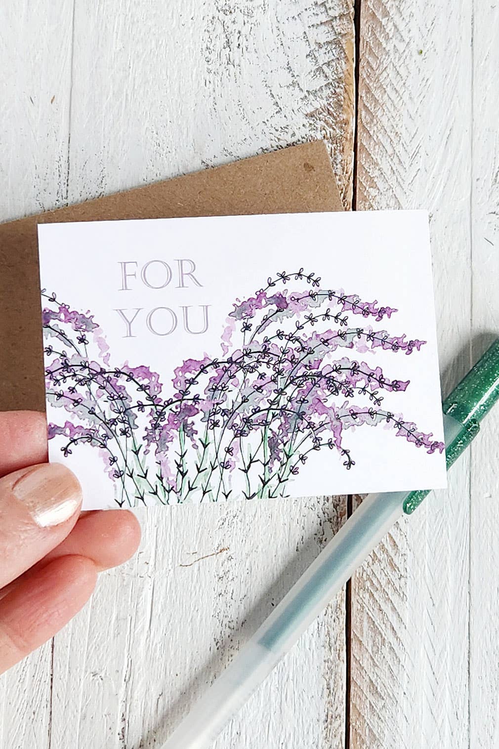The Painted Pen - Wholesale Birthday Card - Lavender Mini Cards4