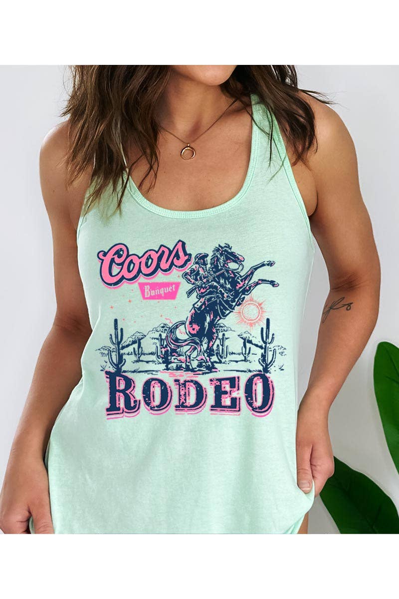 Pink Irene Wholesale - Vente Débardeur – femme - Débardeur Coors Rodeo Western Graphic Racerback6