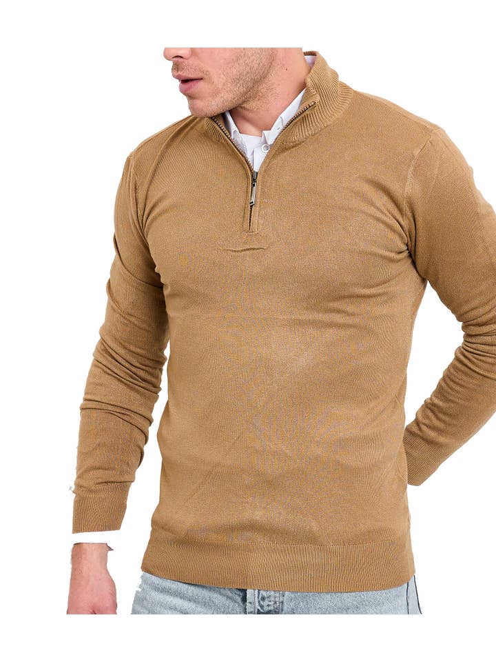 SUBLIMINAL MODE - Wholesale Sweatshirt - Men's - Men's zip-up high neck sweater5