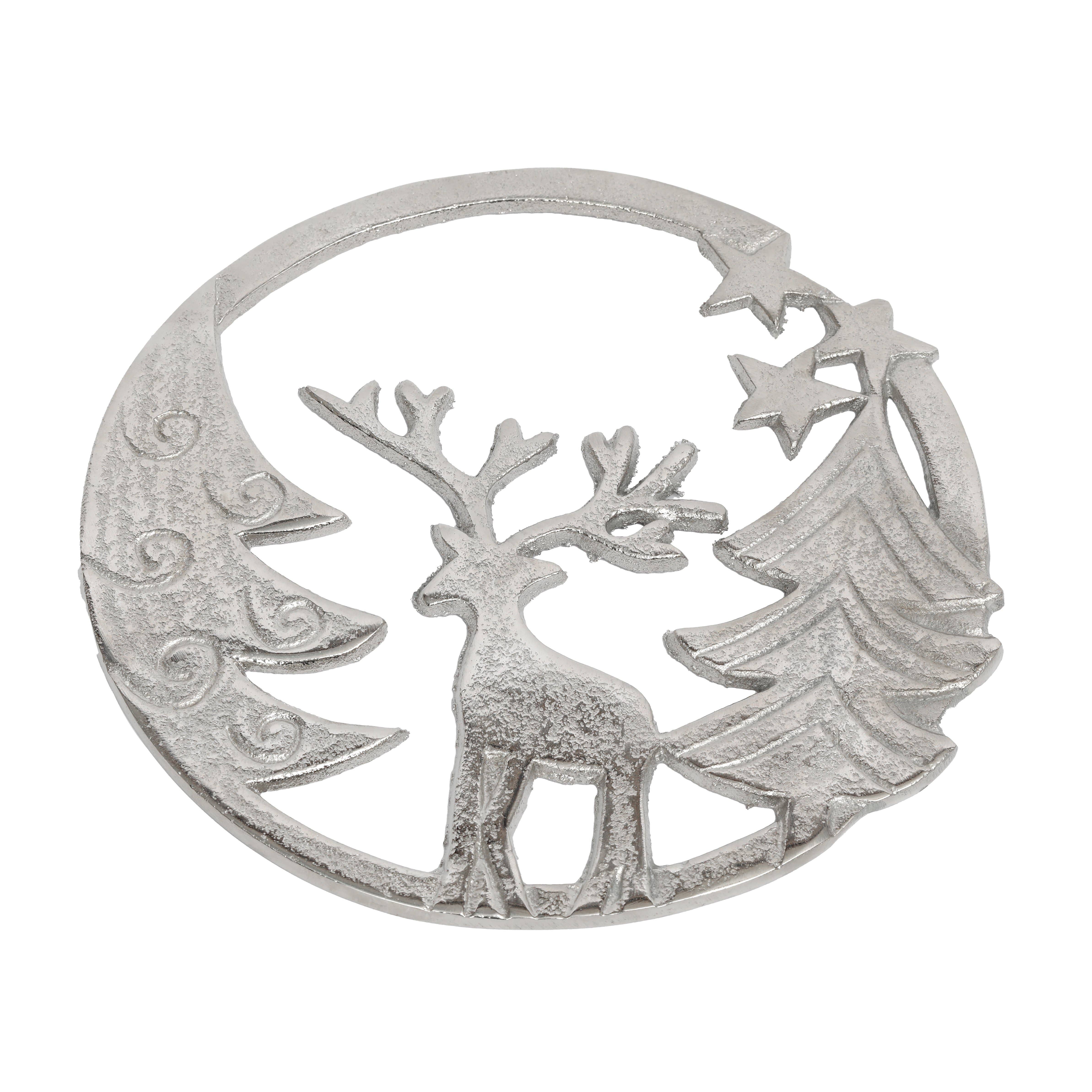 Vatican Homes - Wholesale Trivet - Deer Pose with Pine Tree Trivet 8"0