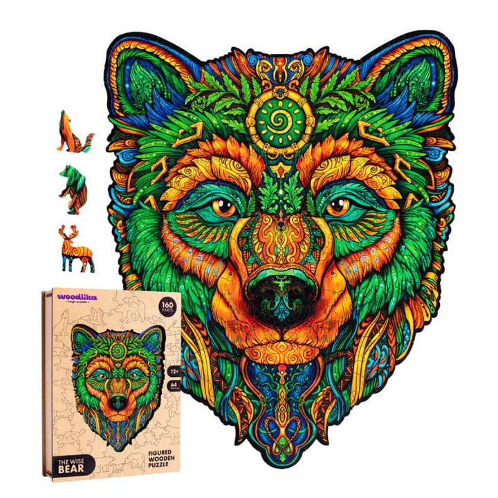 Woodlika - Wholesale Puzzle - Kids - Wise Bear Jigsaw Puzzle | Woodlika Magic Animals