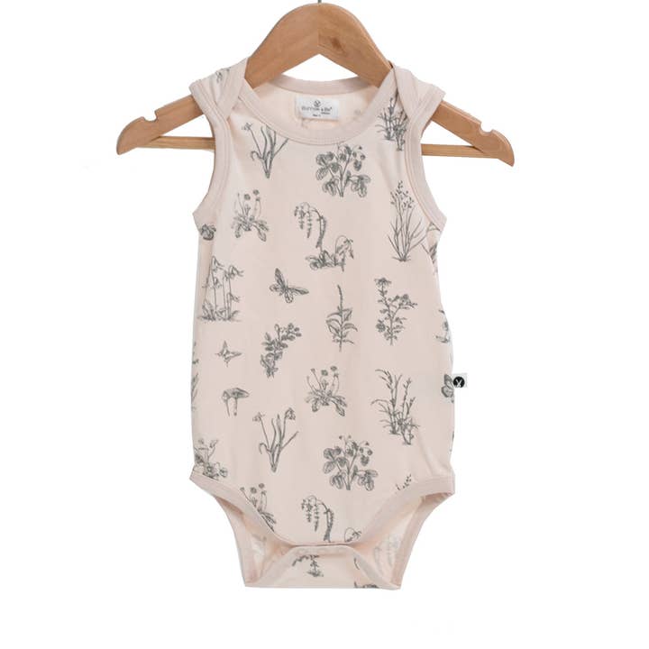 Singlet Onesie - Blush Meadow for wholesale by Burrow & Be Australia
