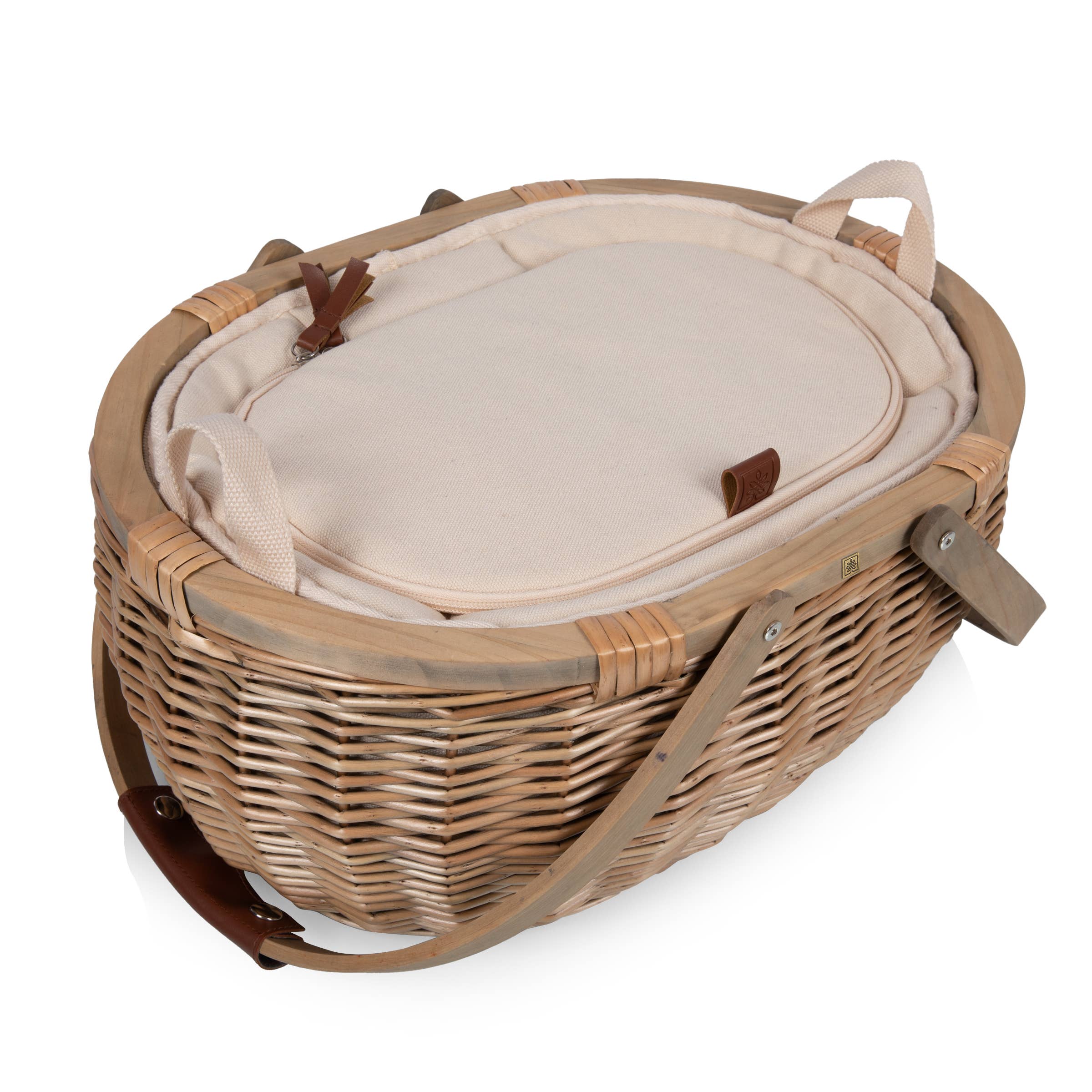 Beige Sequoia Picnic Basket for wholesale on Faire9