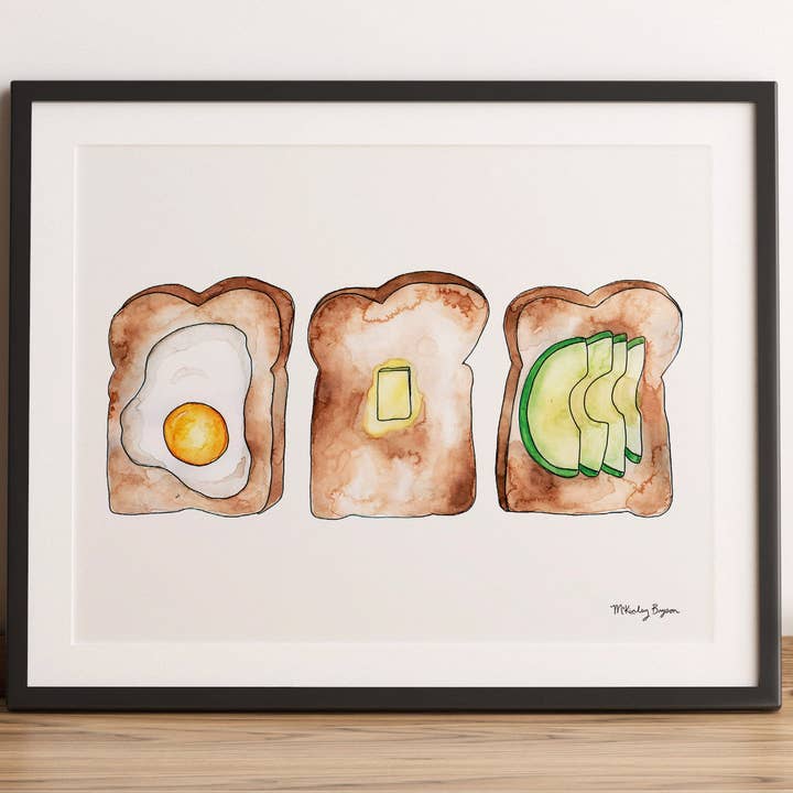 Lucky Bat Paper Co. - Wholesale Art Print - Toast in Three Acts | Watercolor Print1