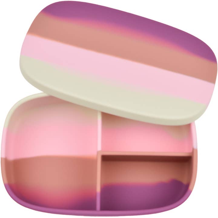 GRECH & CO. – wholesale Lunchlåda - Barn – LAGER GCO2113 | Grand Silikon Lunchlåda | Color Splash Collection - Mauve Rose Ombre