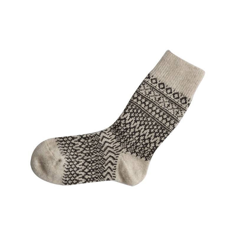 NISHIGUCHI KUTSUSHITA - Vendita all'ingrosso Calzini - Unisex - Calze jacquard in lana NK01011